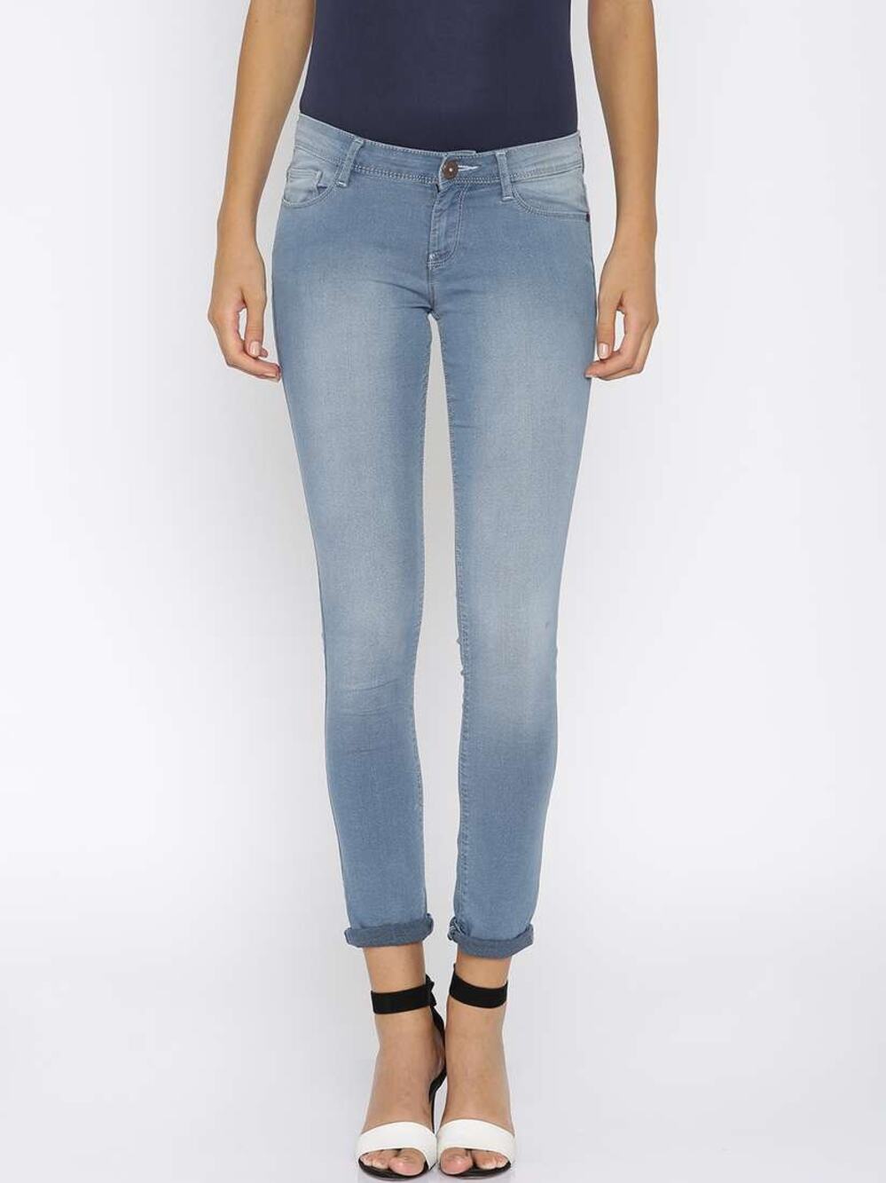 Jealous 21 Light Wash Blue Denim Super Skinny Jeans Women's Size 34 Waist